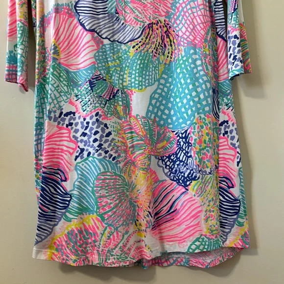 Lilly Pulitzer Ali Dress Roar of the Seas 3/4 Sleeve Casual Dress Size Medium - Picture 4 of 9